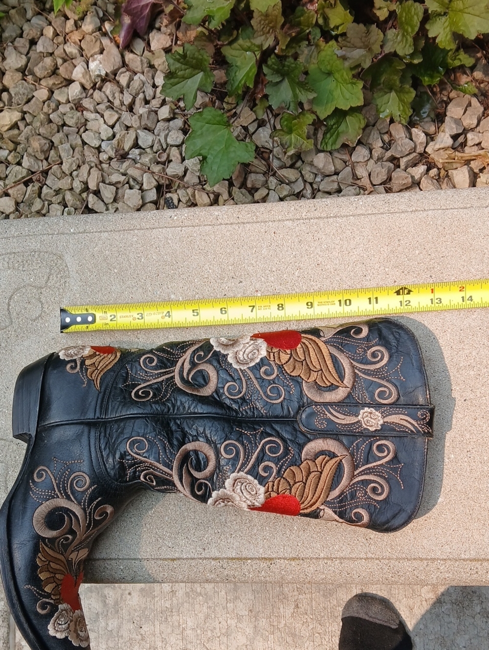 Old GRINGO GRACE BLACK EMBROIDERED BOOT SZ 9.5B - Picture 9 of 12